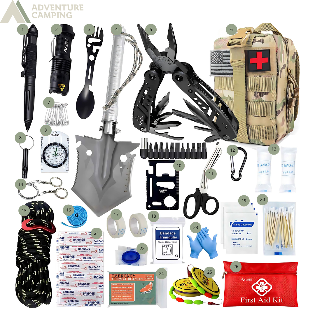 Kit Tático de Sobrevivência c/ 26 Itens