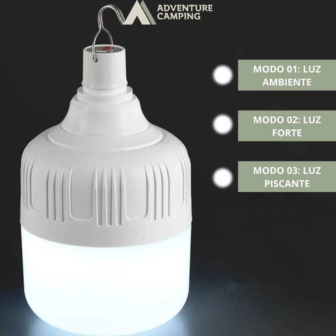 Lâmpada led recarregável adventure