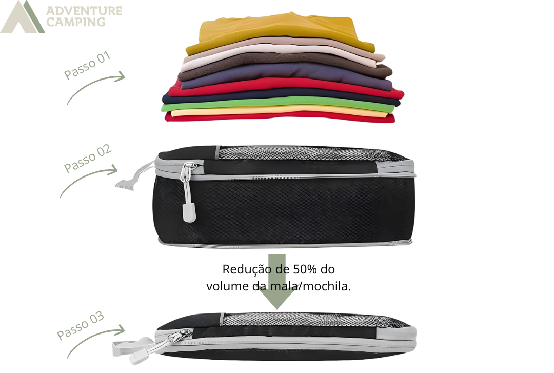 Organizador de Bagagem de Acampamento e Viagem - Kit com 5