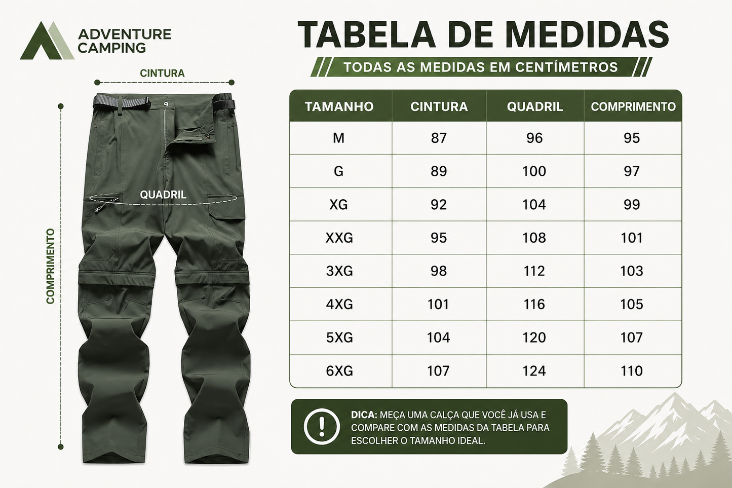 Calça Hiking Pro - 2 em 1