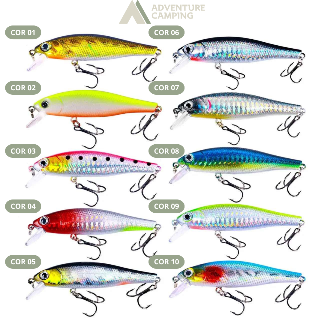 Isca de Pesca Artificial Minnow Crank Wobbler 8,8 cm