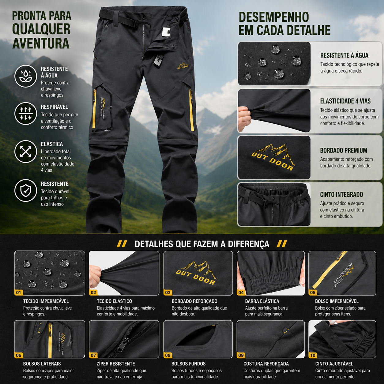 Calça Trekking 2 em 1