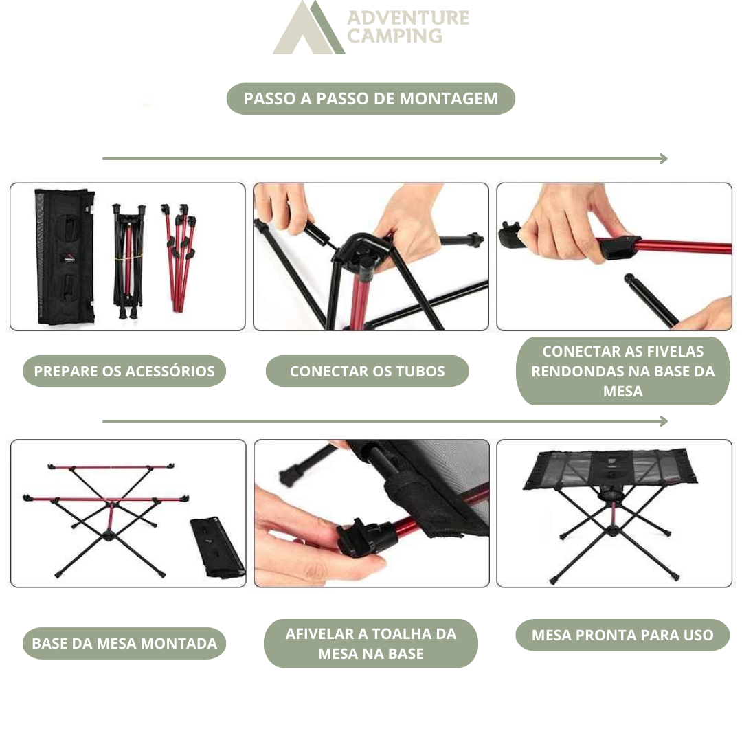 Mesa Dobrável para Acampamento e Piquenique