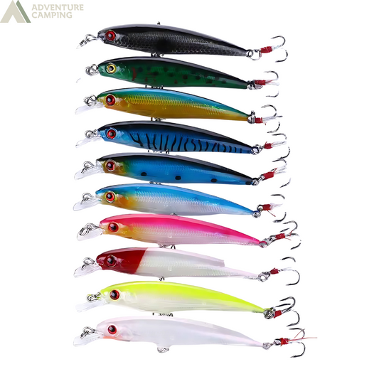 Isca Artificial Meia Água 9cm - Kit com 10