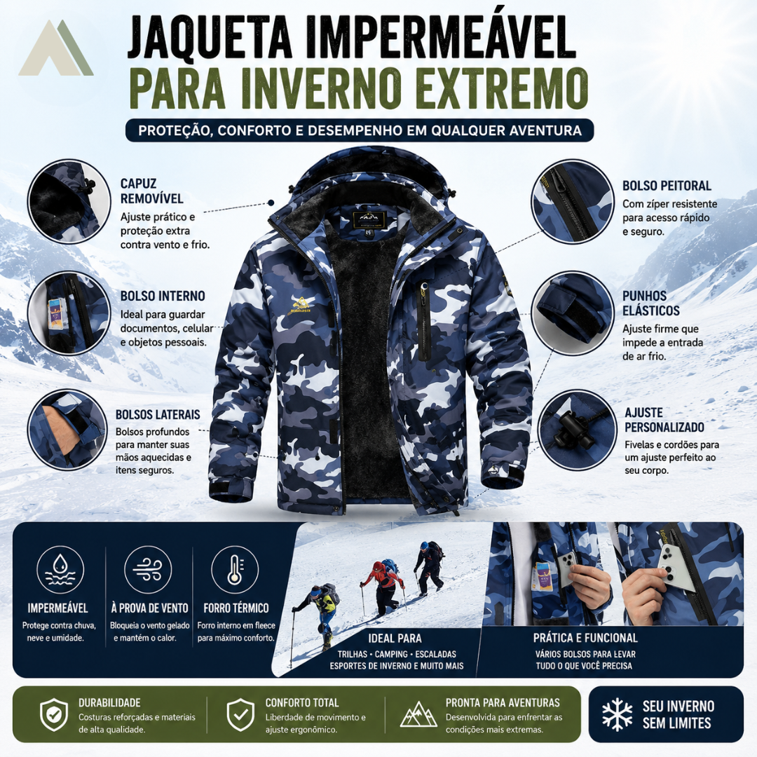 Jaqueta Impermeável Snow (-10°C)