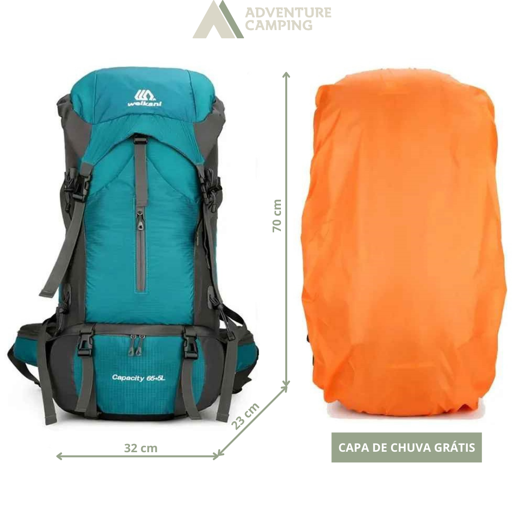 Mochila Camping Impermeável Bagtrekking 65 Litros