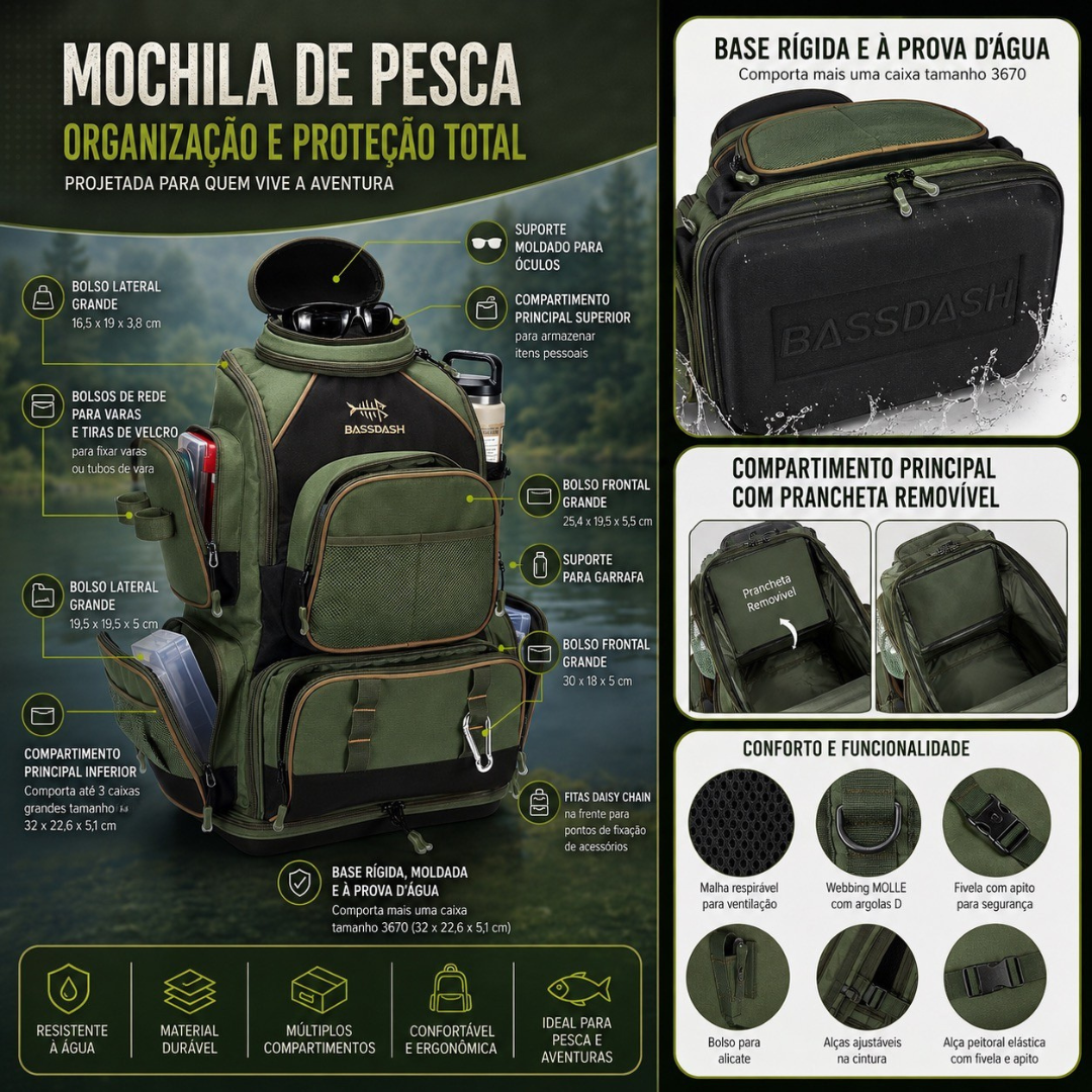 Mochila de Pesca Fisher PRO