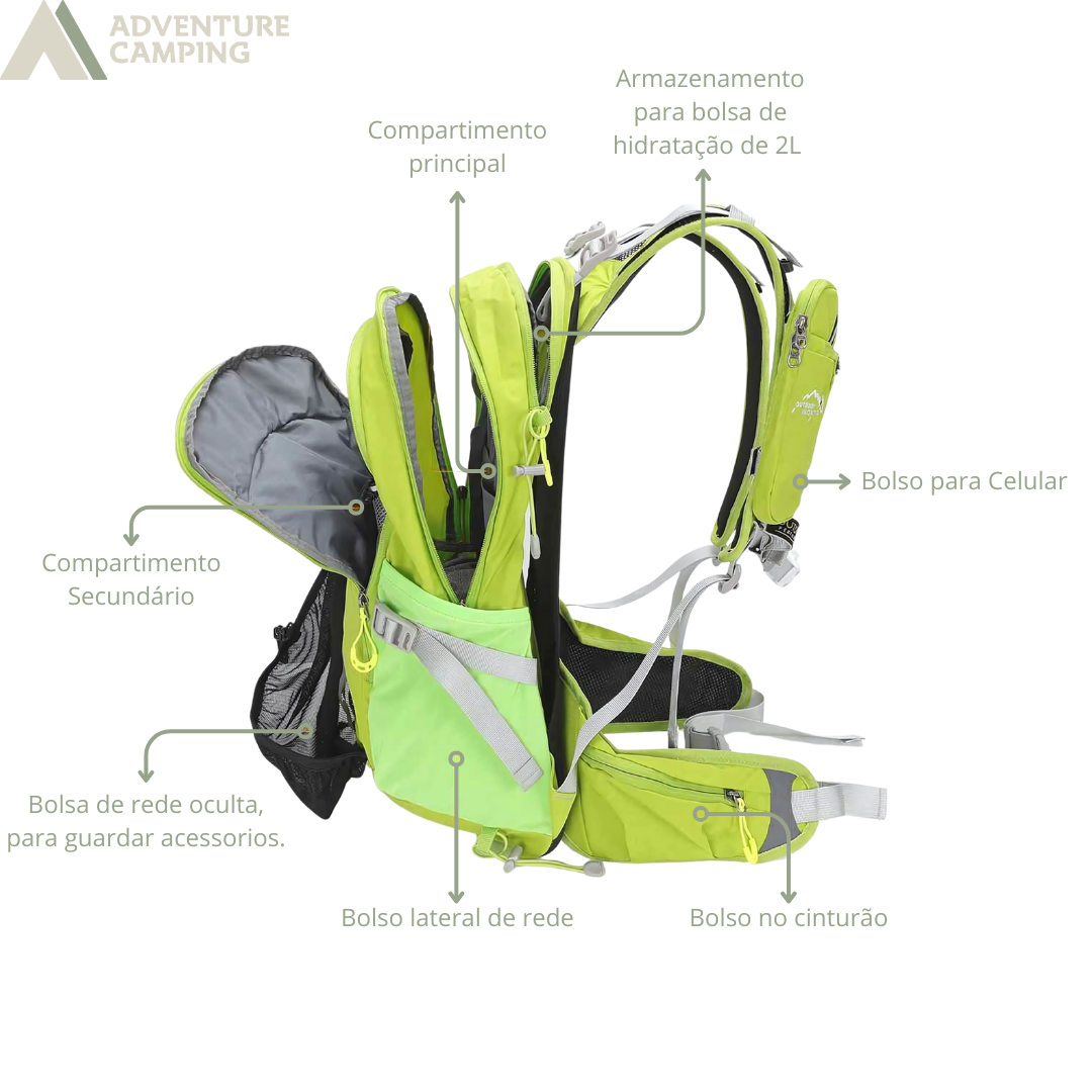 Mochila Cargueira Aquatrail Pro 20L com Hidratação