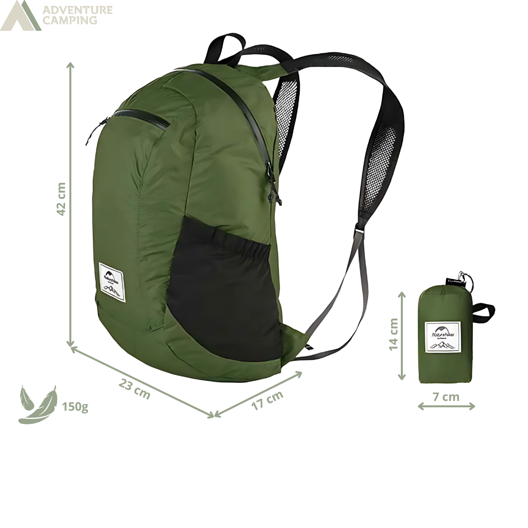 Mochila Dobrável Impermeável 18L